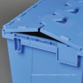 Las cajas logísticas de la jerarquización al por mayor del plástico ataban la tapa Plástico que mueve los contenedores de almacenamiento